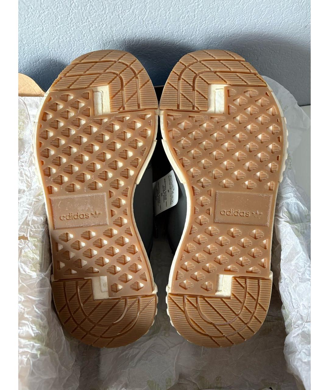 ADIDAS Антрацитовые кожаные низкие кроссовки / кеды, фото 7
