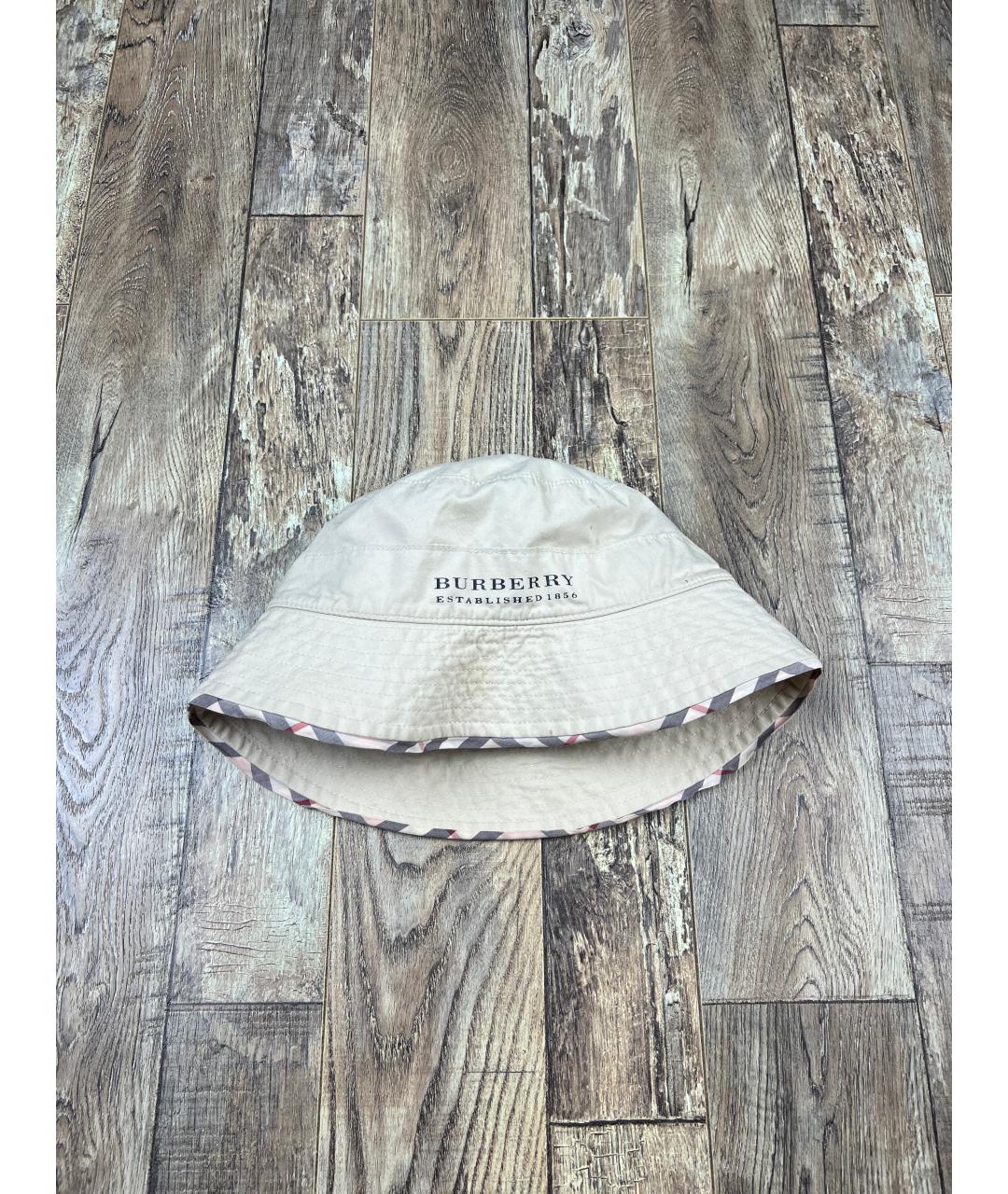 BURBERRY Бежевая хлопковая панама, фото 6