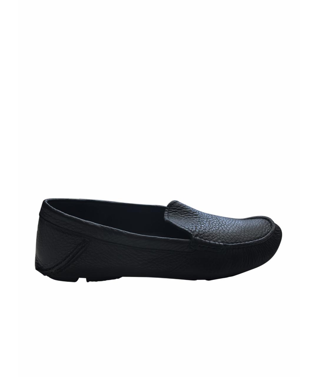 BALLY Черные кожаные мокасины, фото 1