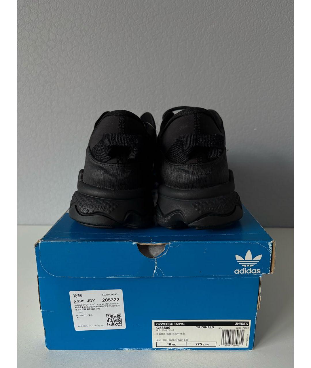 ADIDAS Черные текстильные низкие кроссовки / кеды, фото 6