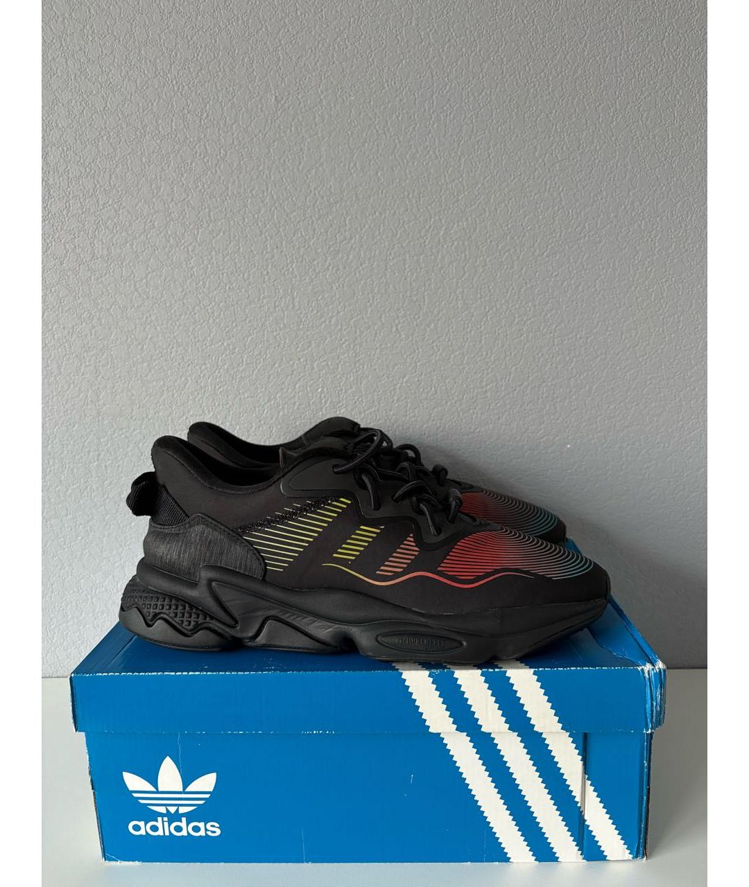 ADIDAS Черные текстильные низкие кроссовки / кеды, фото 4
