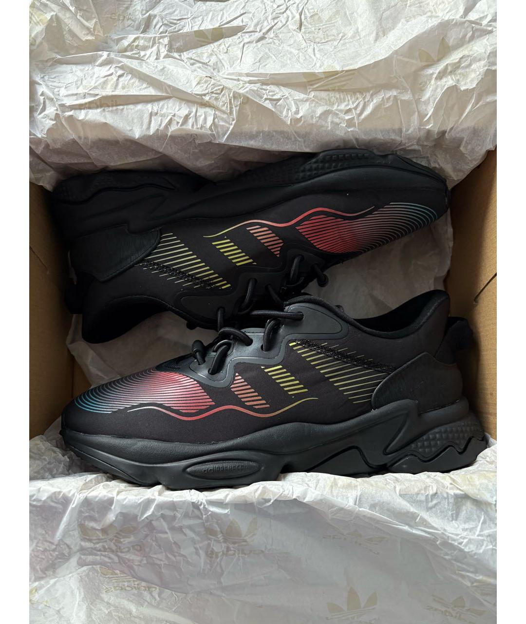 ADIDAS Черные текстильные низкие кроссовки / кеды, фото 2