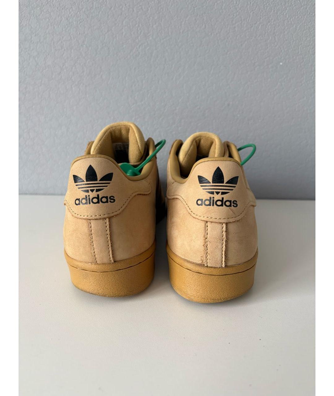 ADIDAS Бежевые замшевые низкие кроссовки / кеды, фото 5