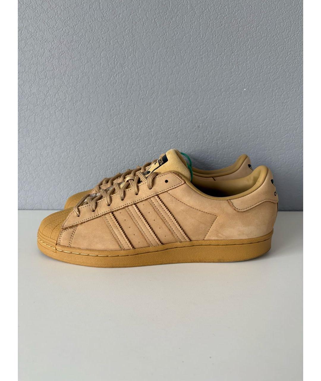 ADIDAS Бежевые замшевые низкие кроссовки / кеды, фото 3