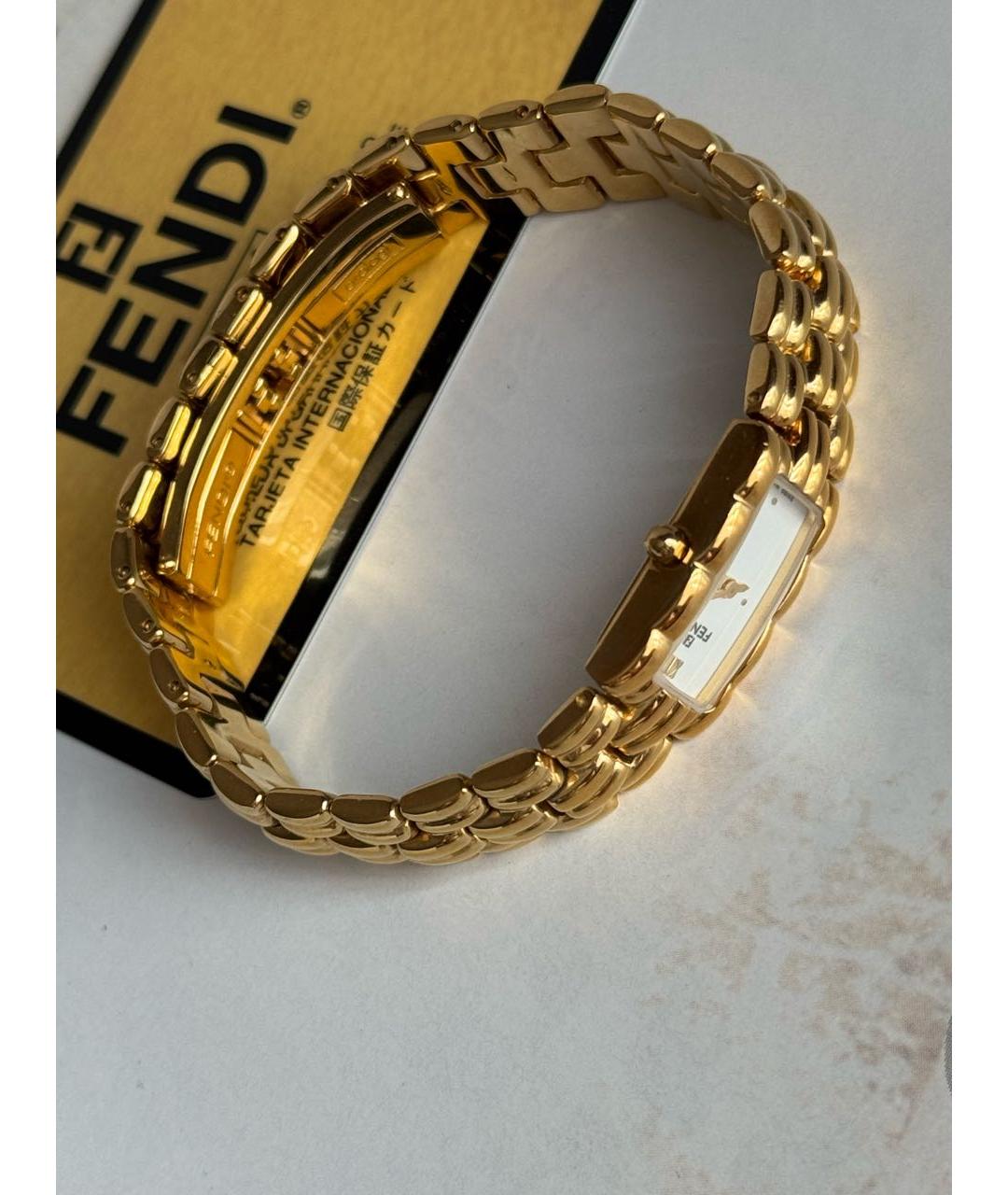 FENDI Золотые позолоченные часы, фото 4