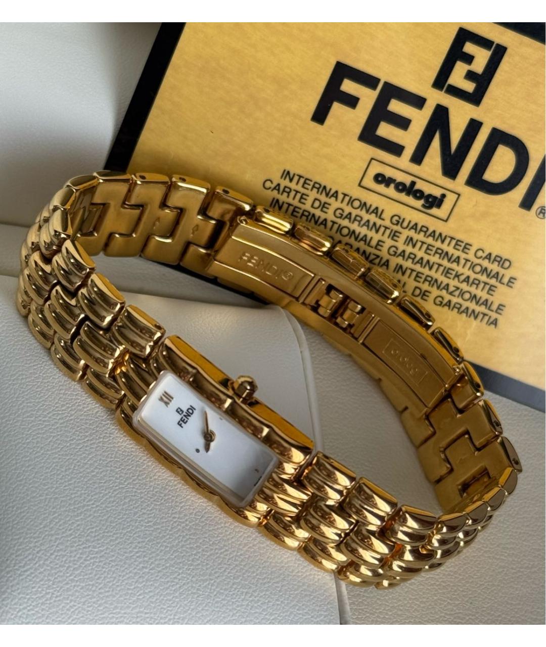FENDI Золотые позолоченные часы, фото 2