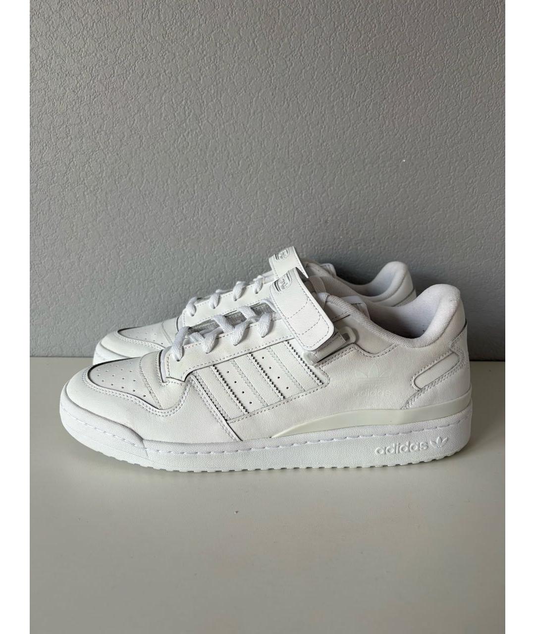 ADIDAS Белые кожаные низкие кроссовки / кеды, фото 3