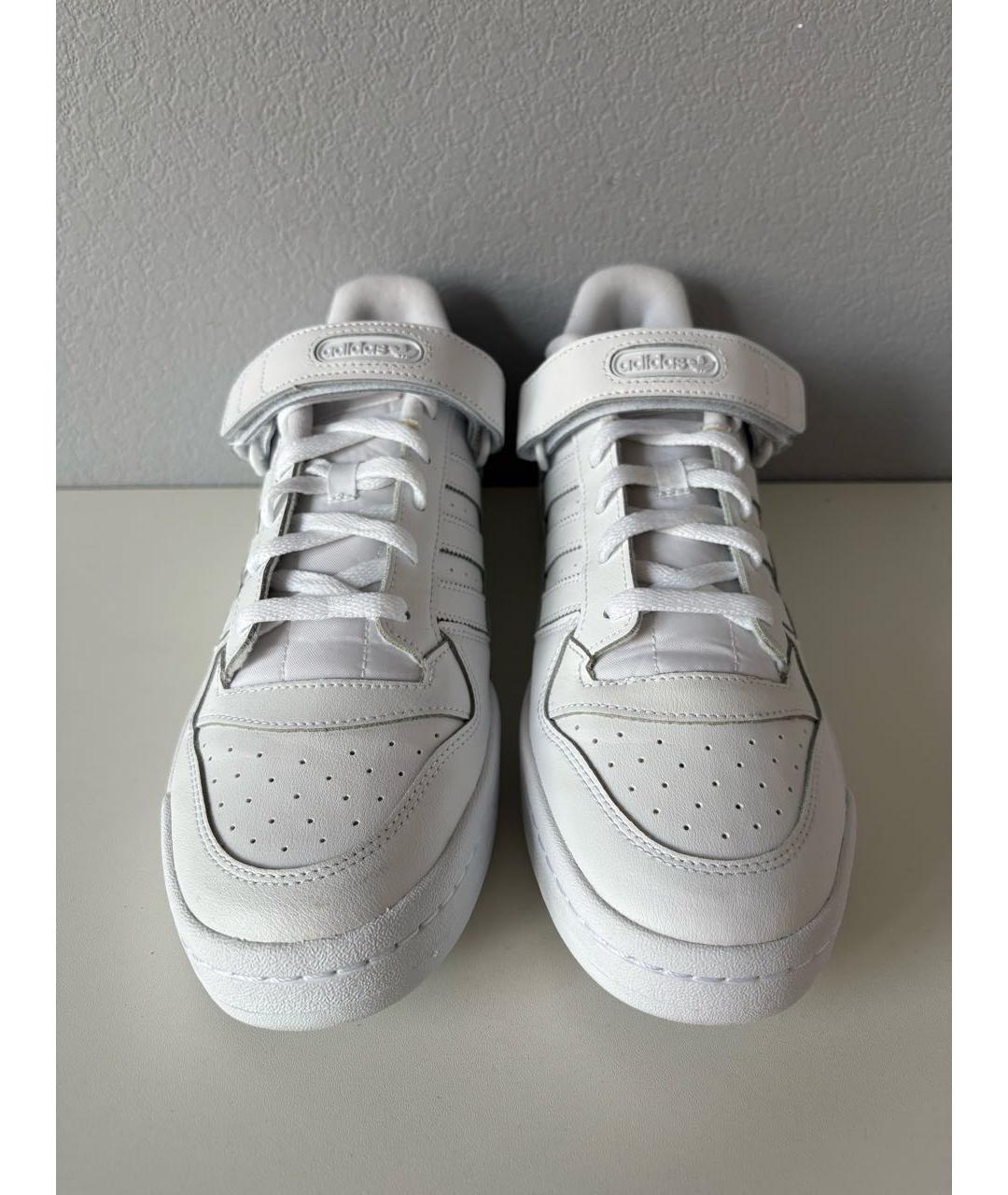 ADIDAS Белые кожаные низкие кроссовки / кеды, фото 5