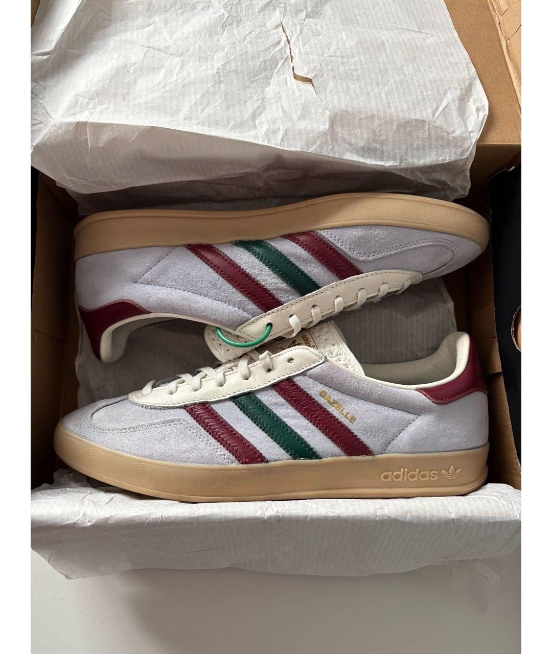 ADIDAS Голубые замшевые низкие кроссовки / кеды, фото 2