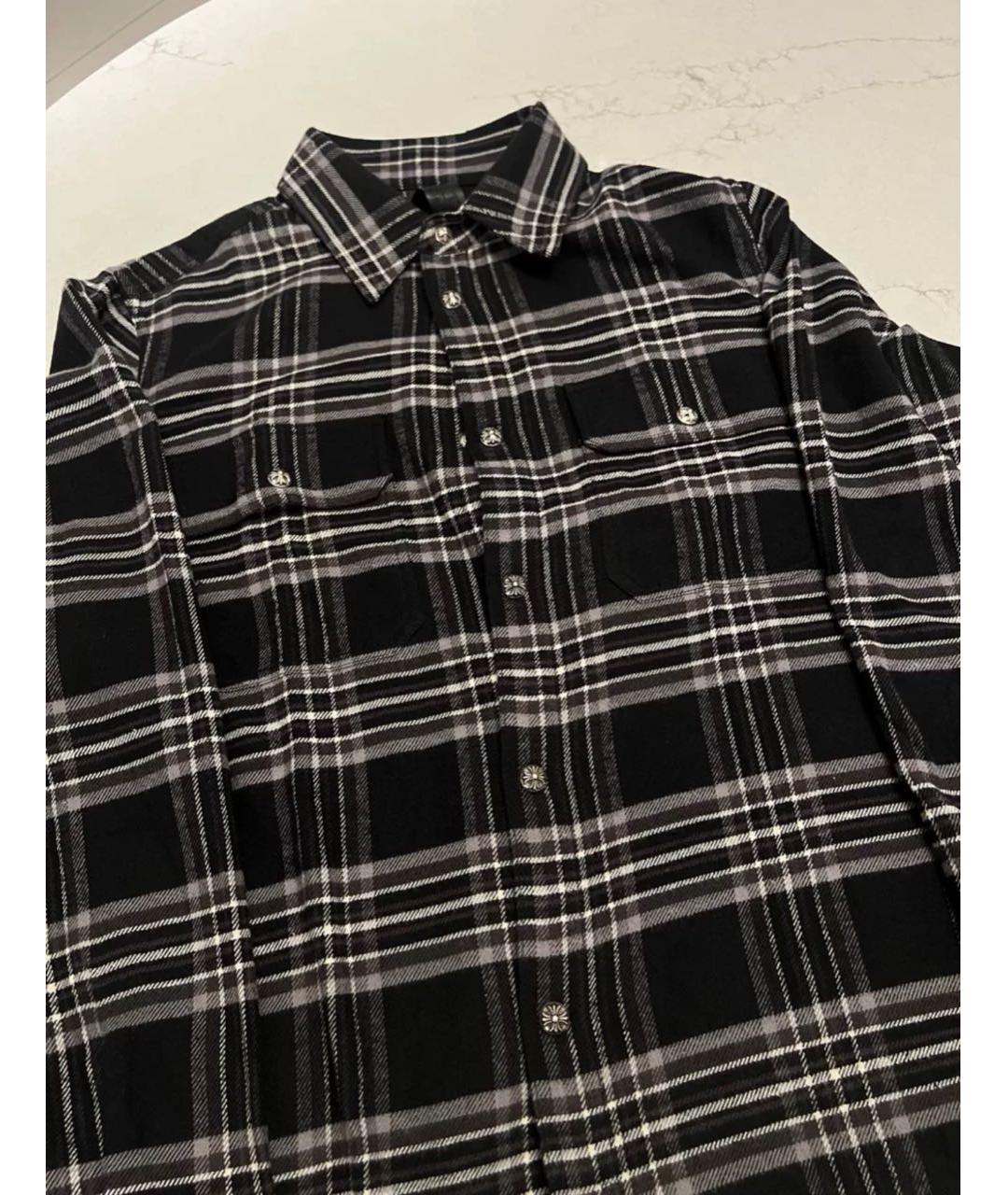CHROME HEARTS Черная хлопковая кэжуал рубашка, фото 2