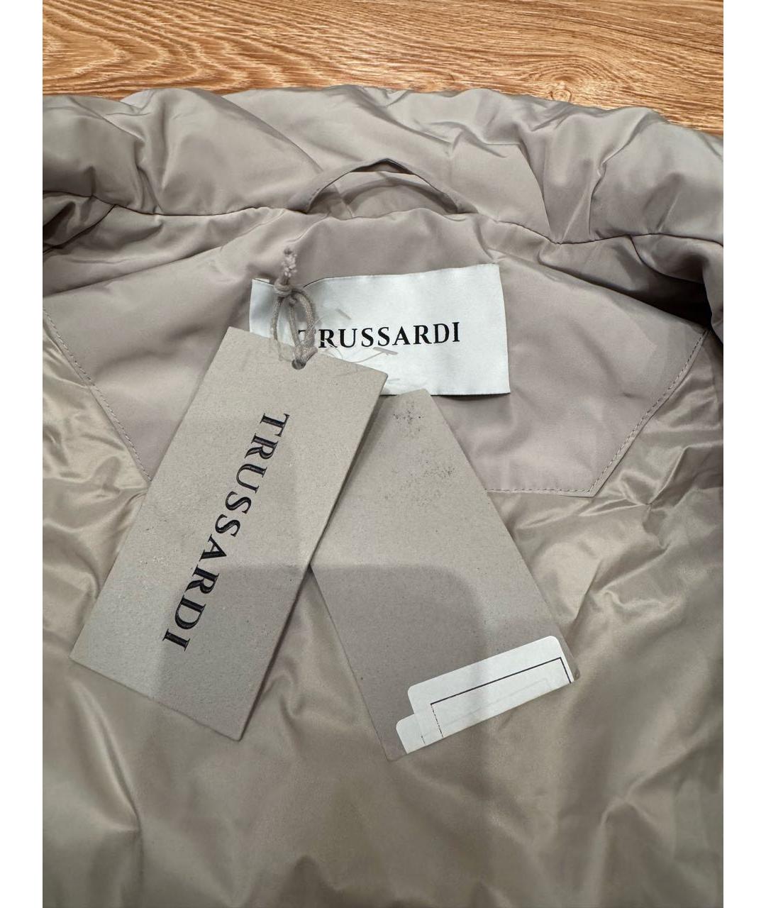 TRUSSARDI Серая полиэстеровая куртка, фото 3