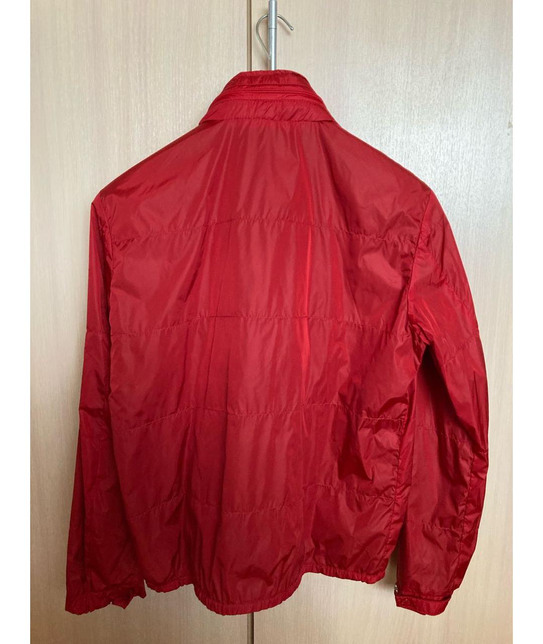 MONCLER Красная полиэстеровая куртка, фото 2