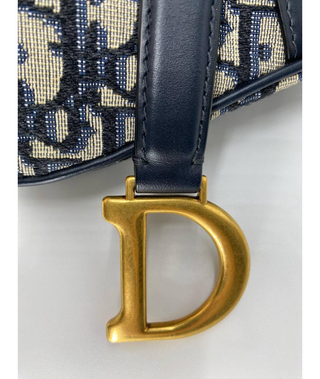 CHRISTIAN DIOR Синяя жаккардовая сумка через плечо, фото 6