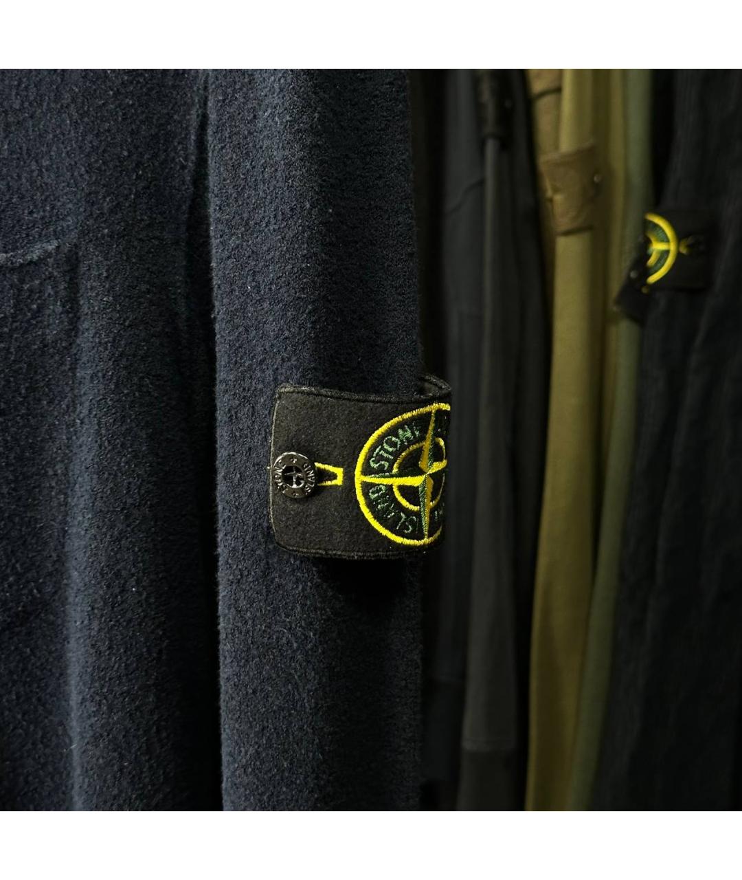 STONE ISLAND Темно-синий хлопковый джемпер / свитер, фото 5
