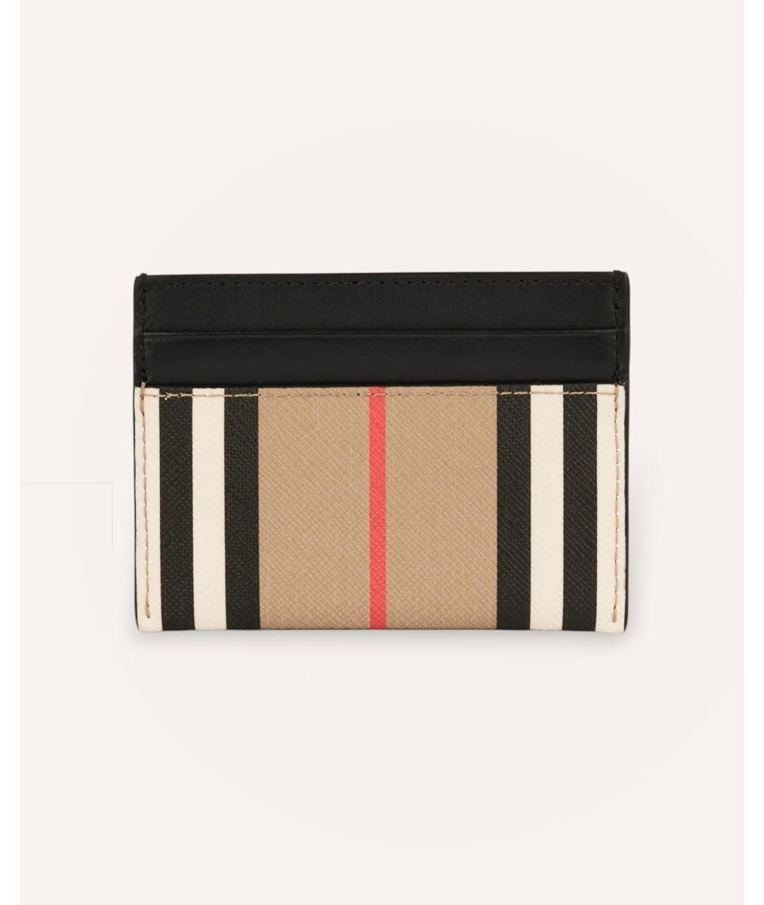 BURBERRY Бежевый кожаный кардхолдер, фото 2