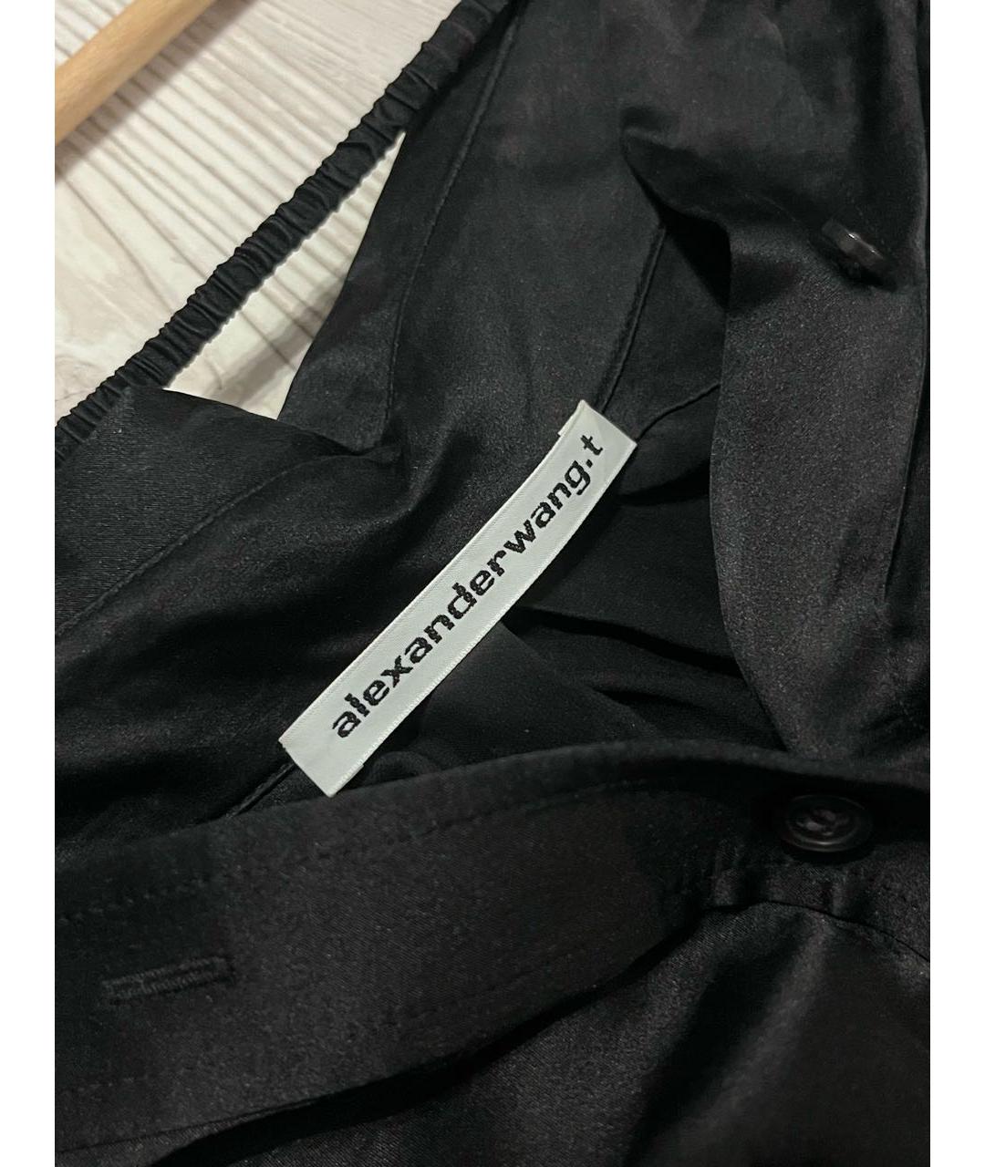ALEXANDER WANG Черное шелковое коктейльное платье, фото 3