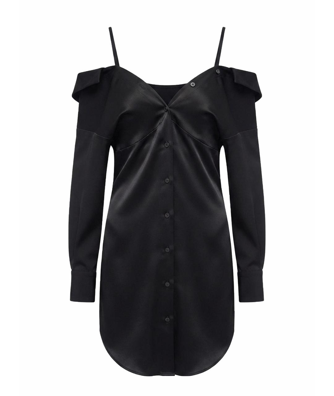 ALEXANDER WANG Черное шелковое коктейльное платье, фото 1