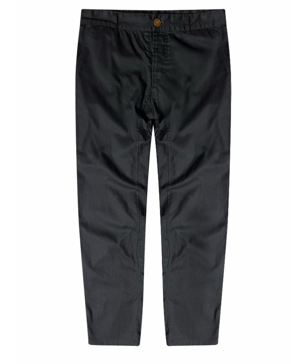 VIVIENNE WESTWOOD Черные хлопковые повседневные брюки, фото 1