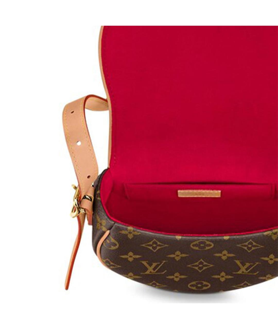 LOUIS VUITTON Коричневая канва сумка через плечо, фото 5