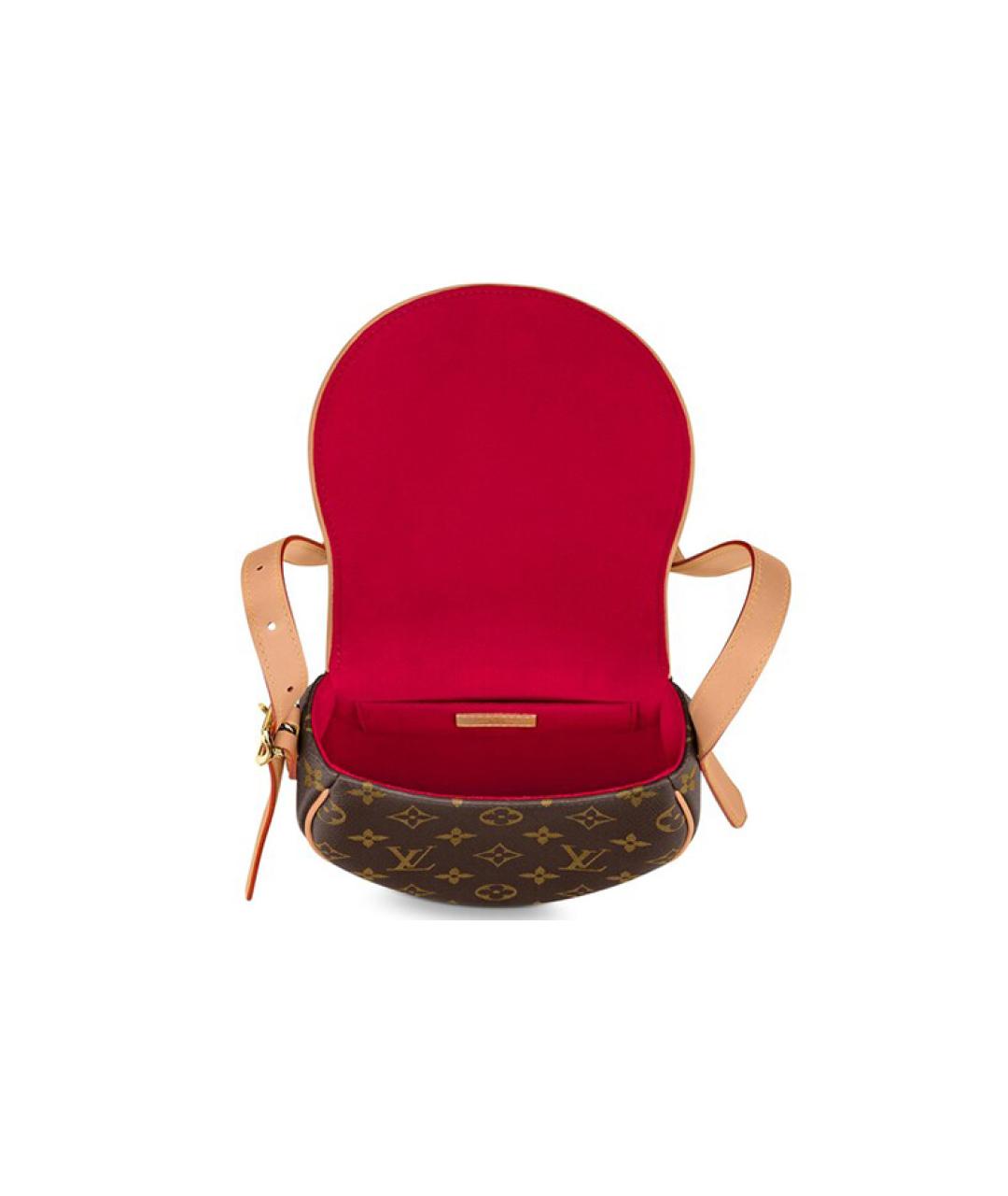 LOUIS VUITTON Коричневая канва сумка через плечо, фото 4