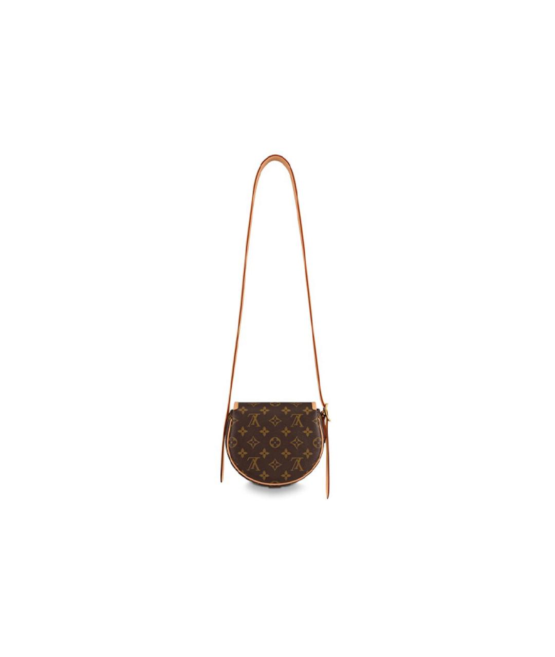 LOUIS VUITTON Коричневая канва сумка через плечо, фото 3