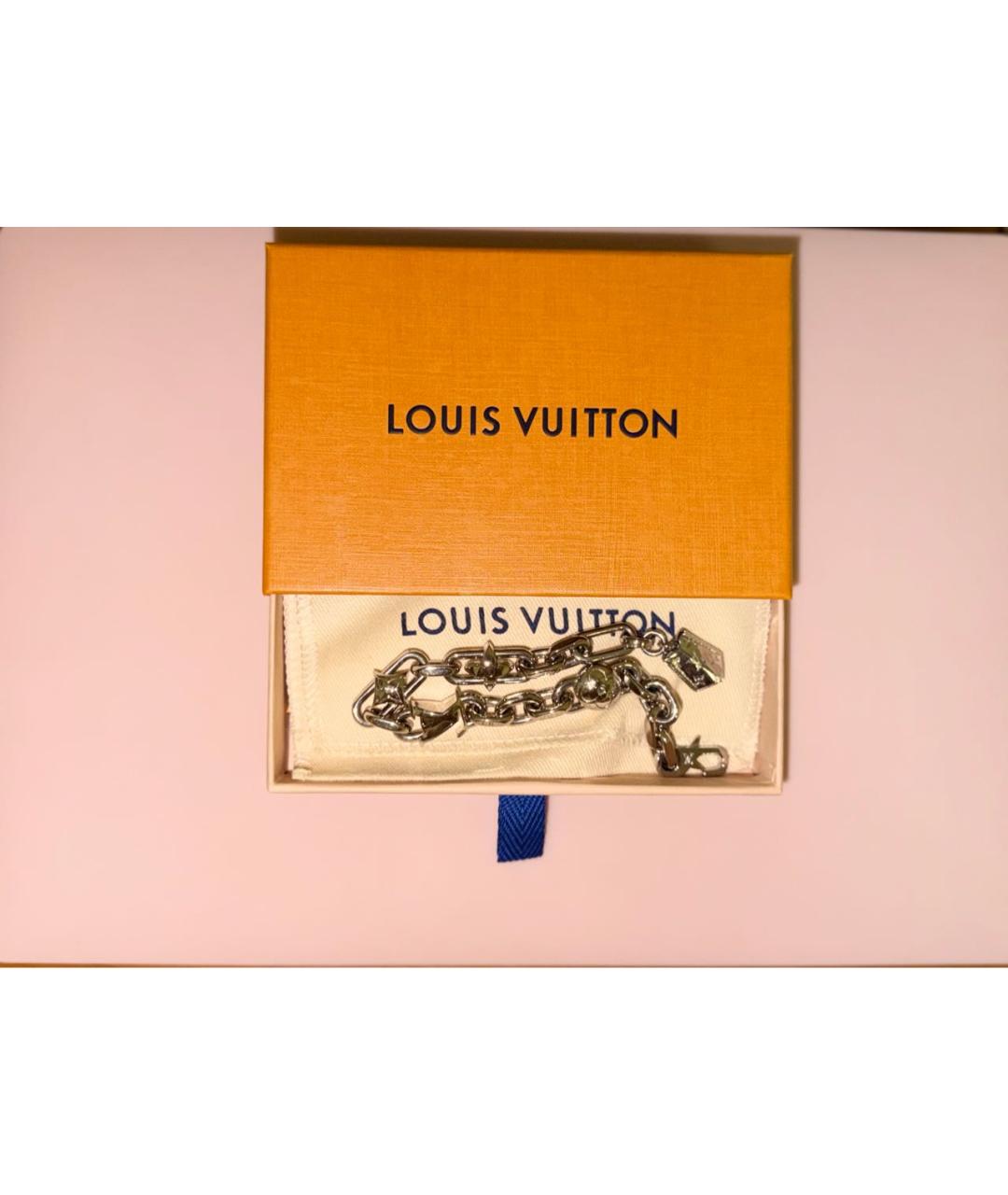 LOUIS VUITTON Серебряный металлический браслет, фото 8