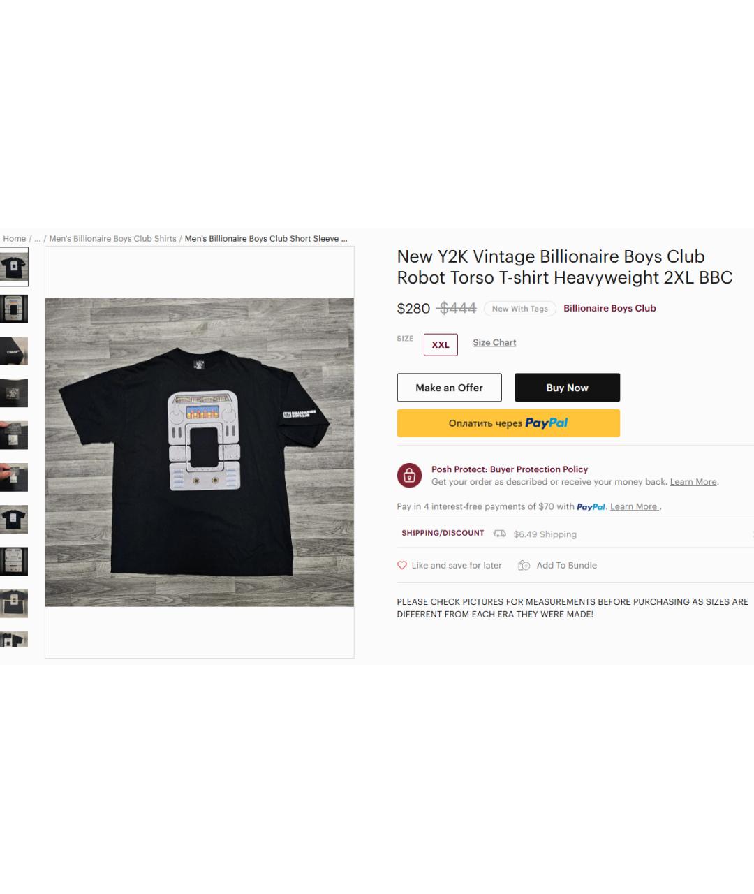 BILLIONAIRE BOYS CLUB Черная хлопковая футболка, фото 7