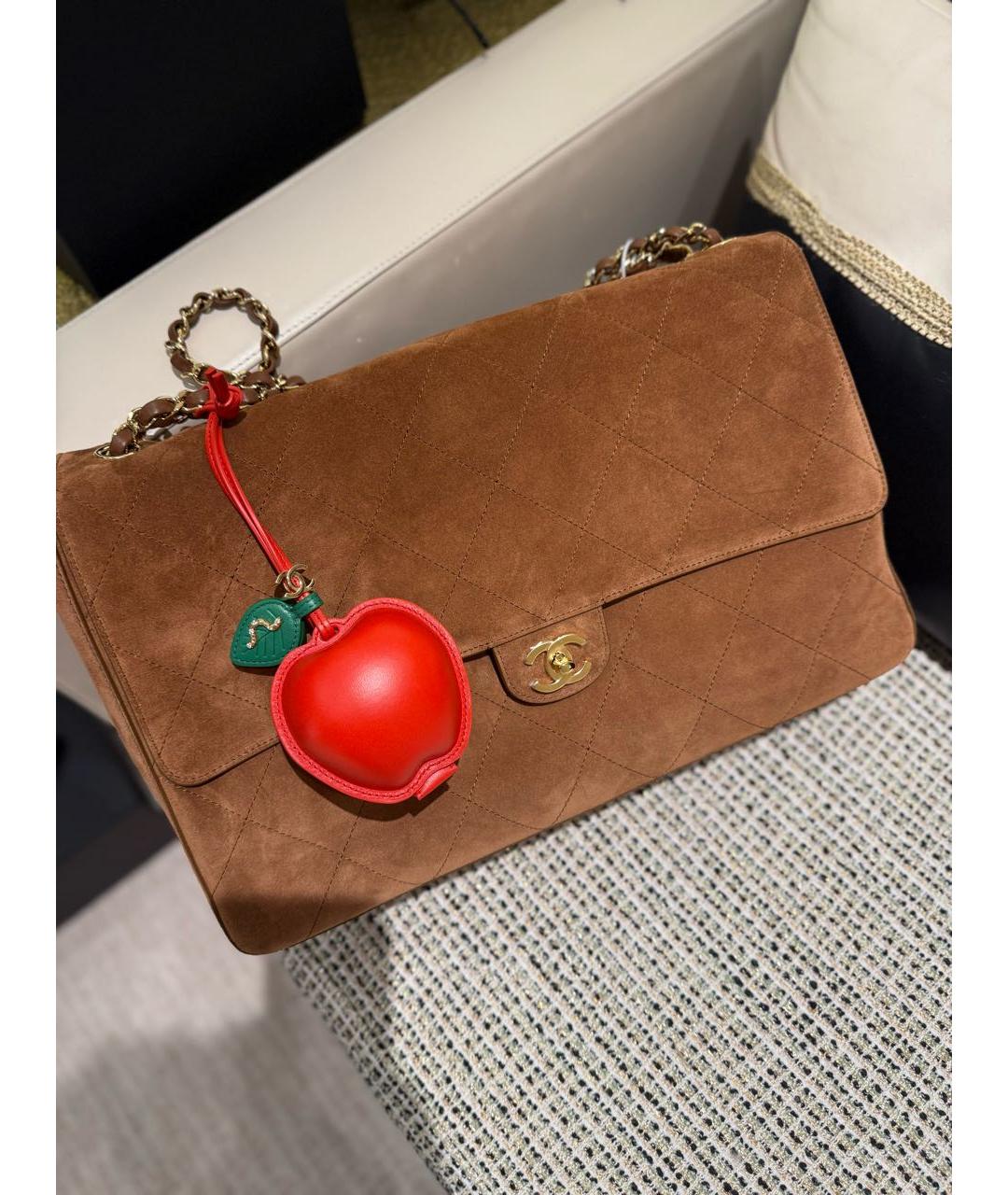 CHANEL Коричневая замшевая сумка через плечо, фото 2
