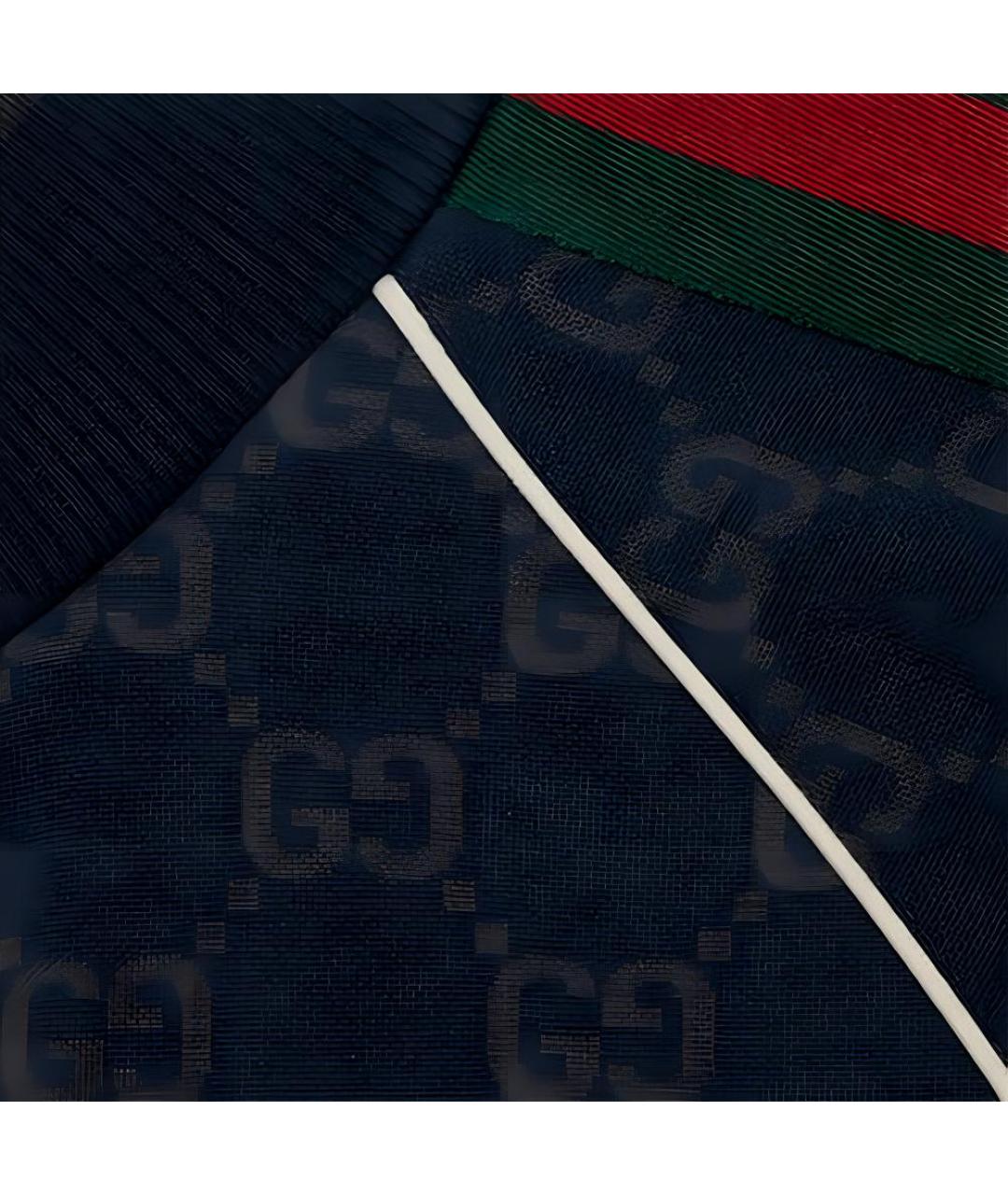 GUCCI Темно-синяя хлопковая куртка, фото 4