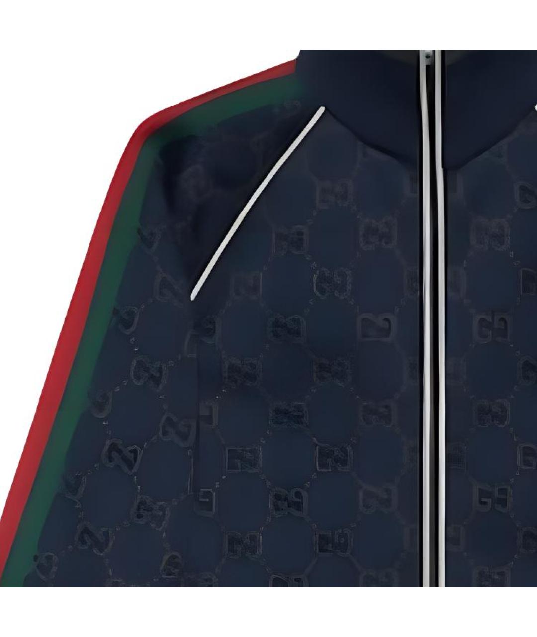 GUCCI Темно-синяя хлопковая куртка, фото 5