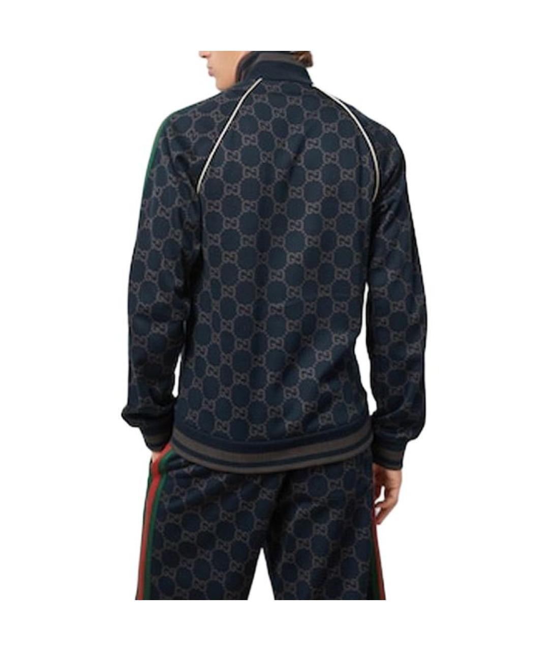 GUCCI Темно-синяя хлопковая куртка, фото 3