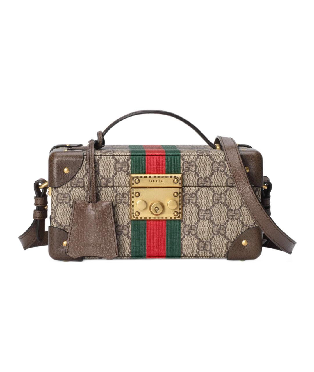 GUCCI Коричневая канва сумка через плечо, фото 1
