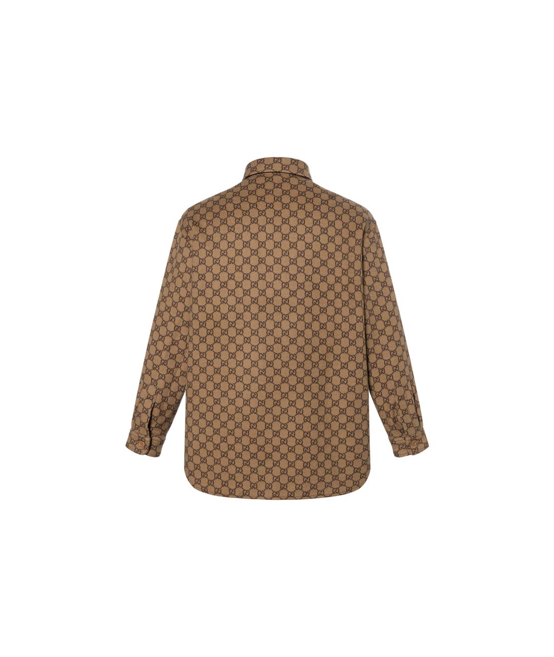 GUCCI Коричневая классическая рубашка, фото 2