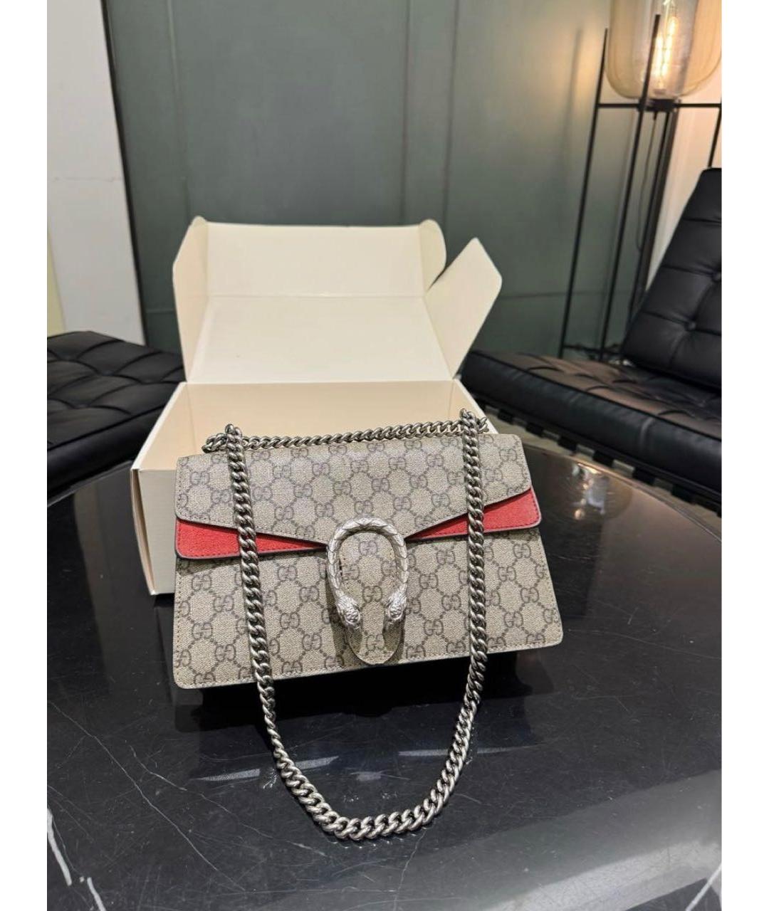 GUCCI Бежевая канва сумка через плечо, фото 7