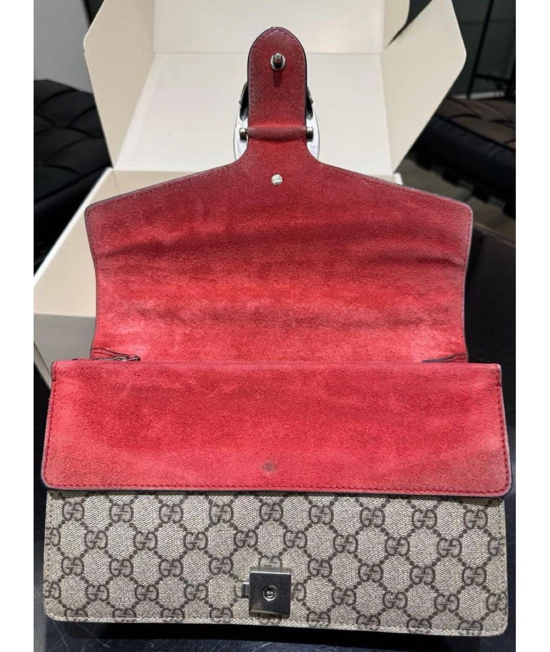 GUCCI Бежевая канва сумка через плечо, фото 4