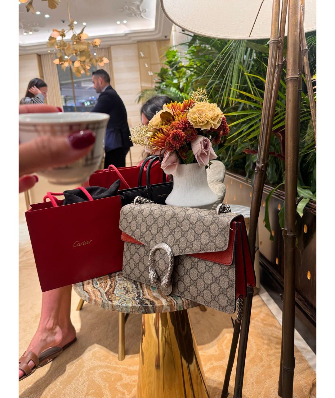 GUCCI Бежевая канва сумка через плечо, фото 6