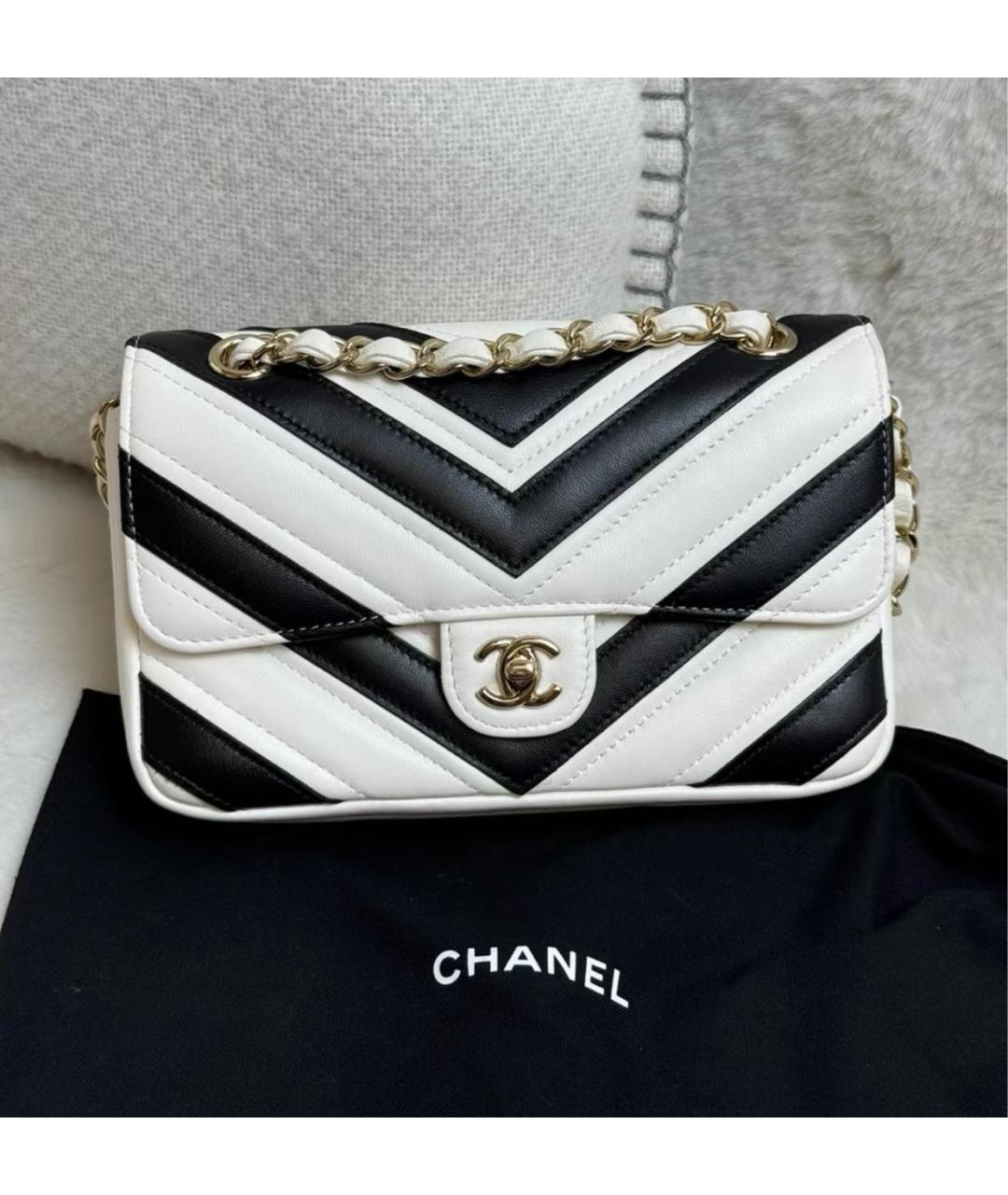 CHANEL Черная кожаная сумка через плечо, фото 6