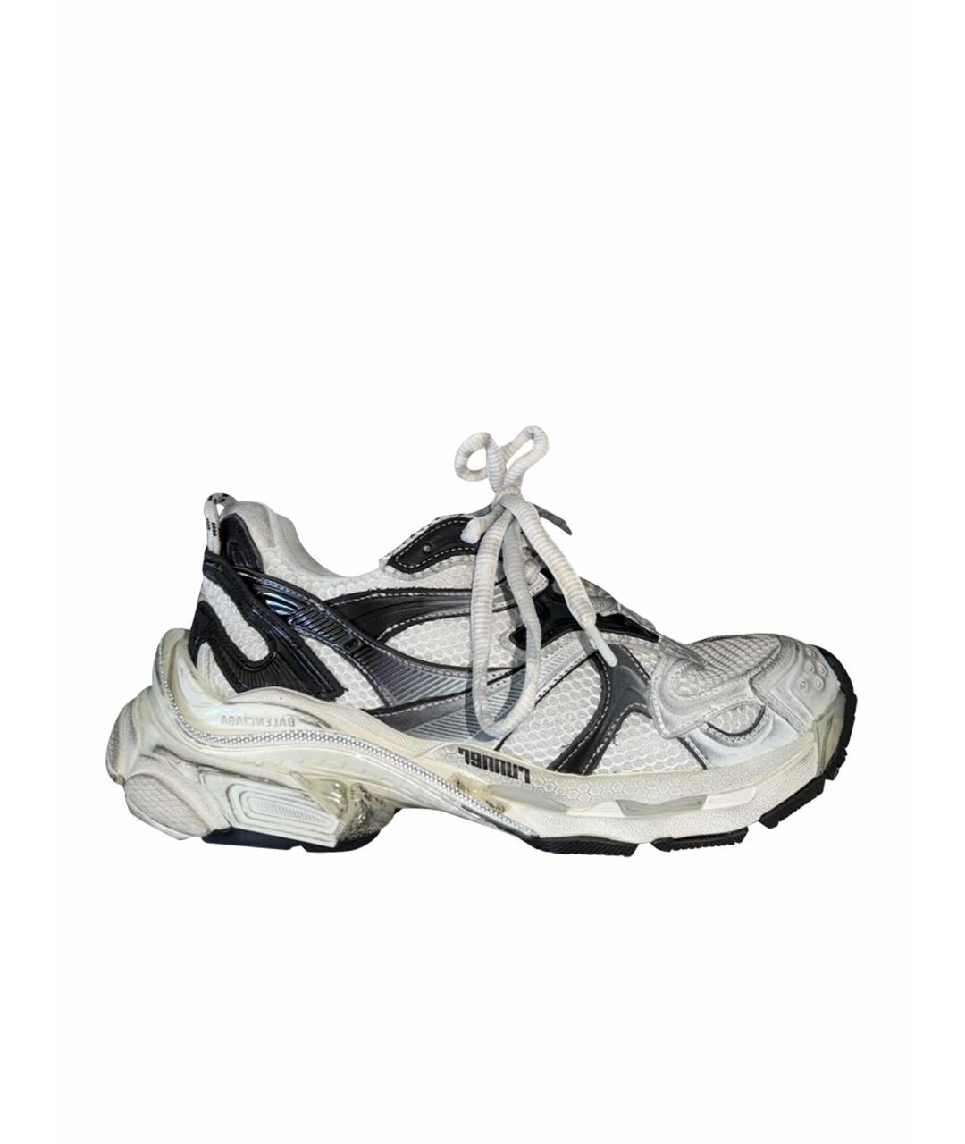 BALENCIAGA Белые текстильные низкие кроссовки / кеды, фото 1