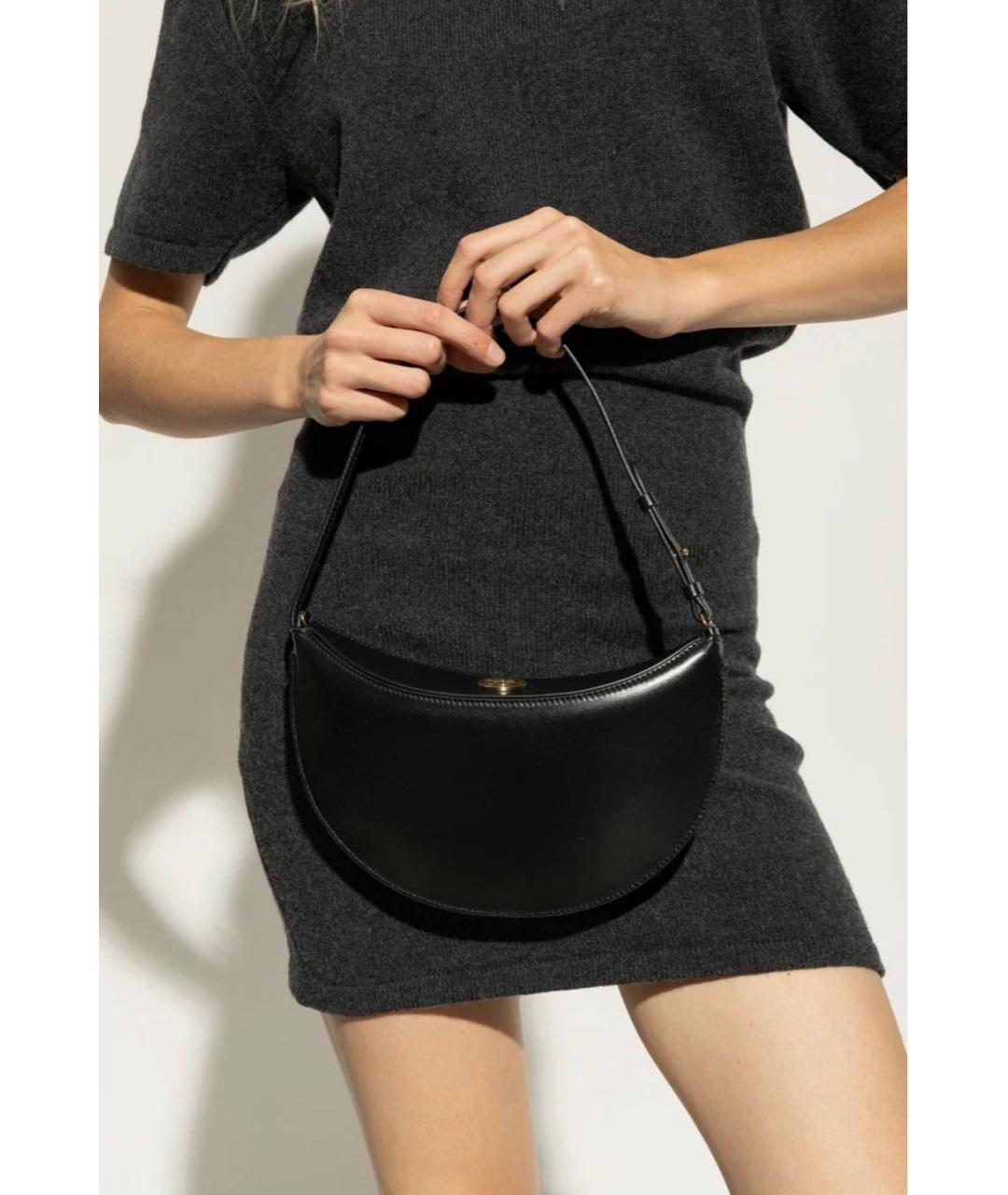 JACQUEMUS Черная кожаная сумка с короткими ручками, фото 6