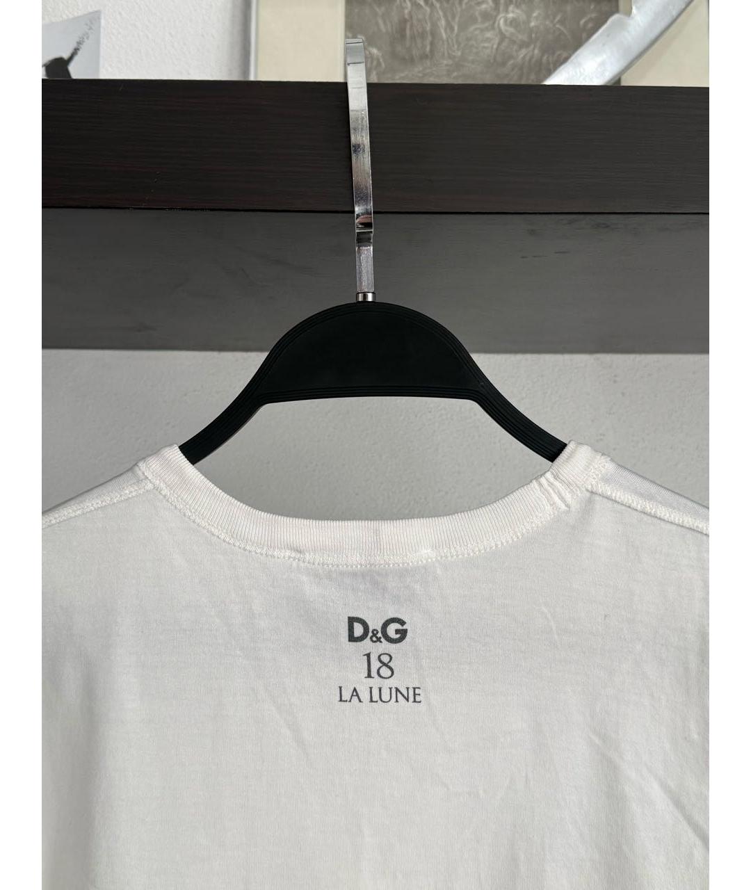 DOLCE&GABBANA Белая хлопковая футболка, фото 7