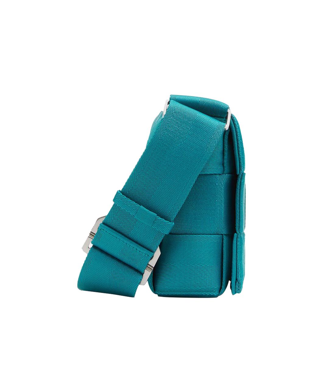 BOTTEGA VENETA Голубая кожаная сумка на плечо, фото 2