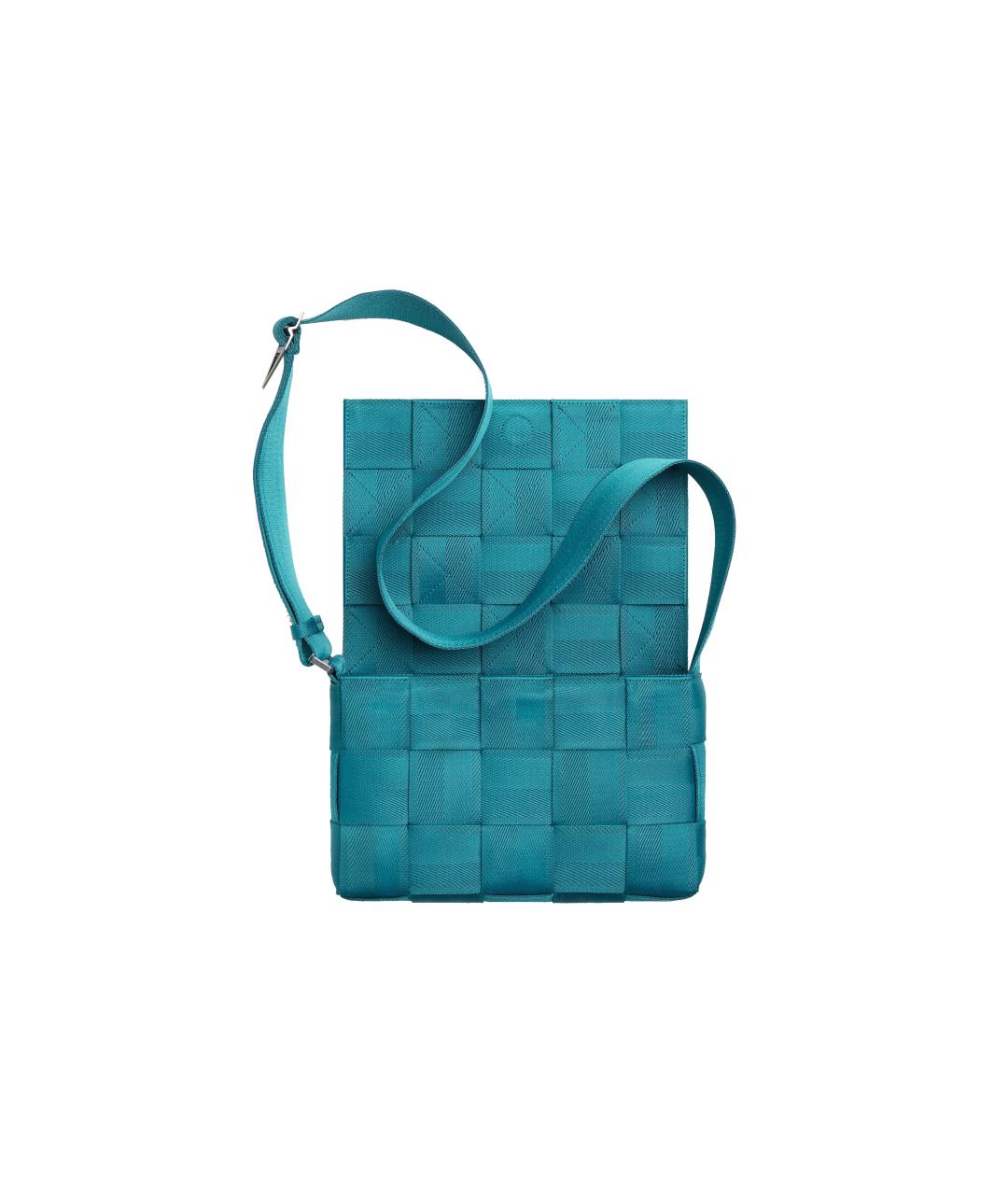 BOTTEGA VENETA Голубая кожаная сумка на плечо, фото 3