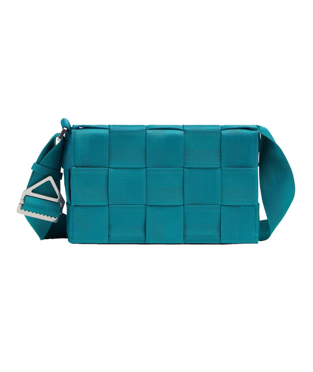BOTTEGA VENETA Голубая кожаная сумка на плечо, фото 1