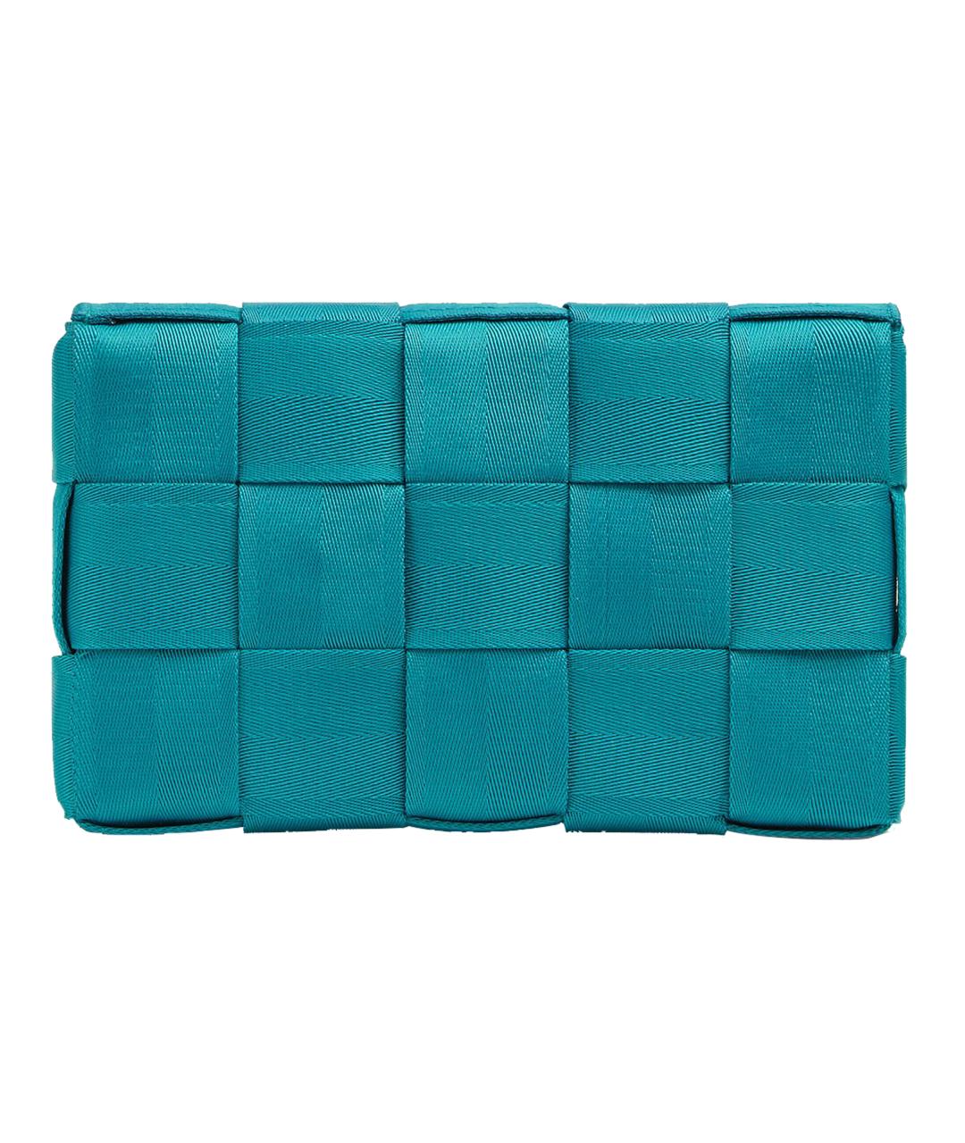 BOTTEGA VENETA Голубая кожаная сумка на плечо, фото 4