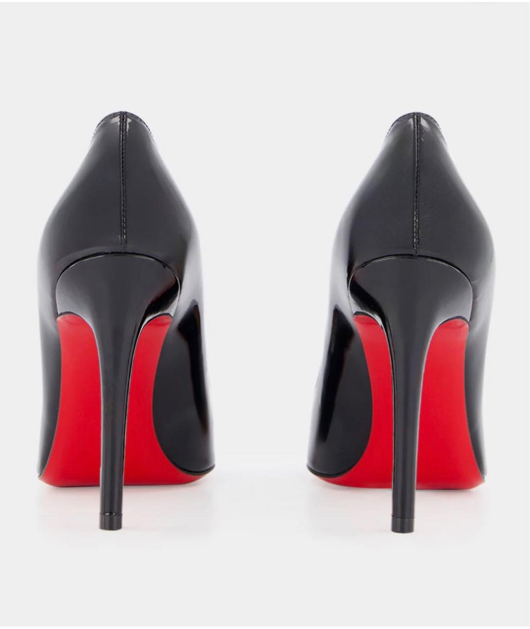 CHRISTIAN LOUBOUTIN Черные кожаные туфли, фото 4