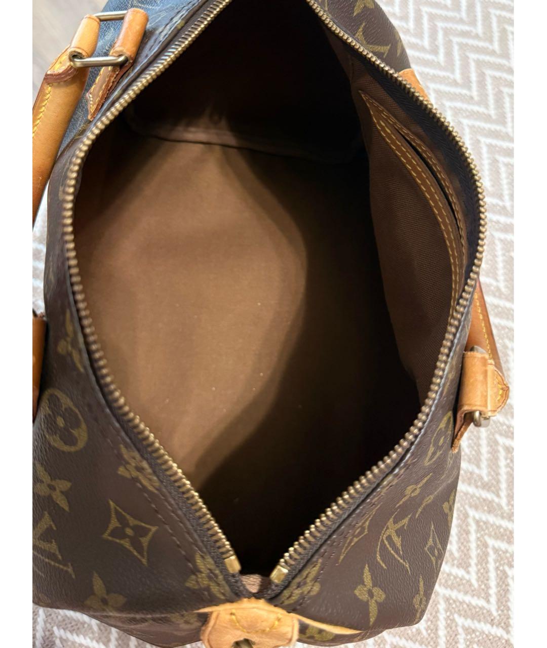 LOUIS VUITTON Коричневая канва сумка с короткими ручками, фото 4