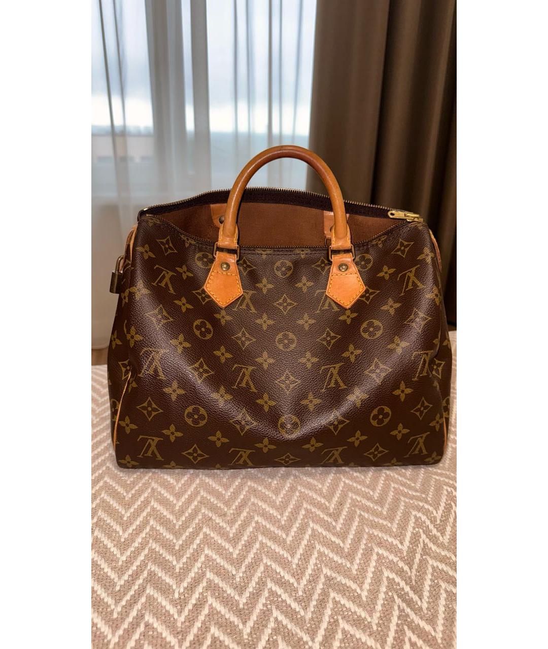 LOUIS VUITTON Коричневая канва сумка с короткими ручками, фото 2