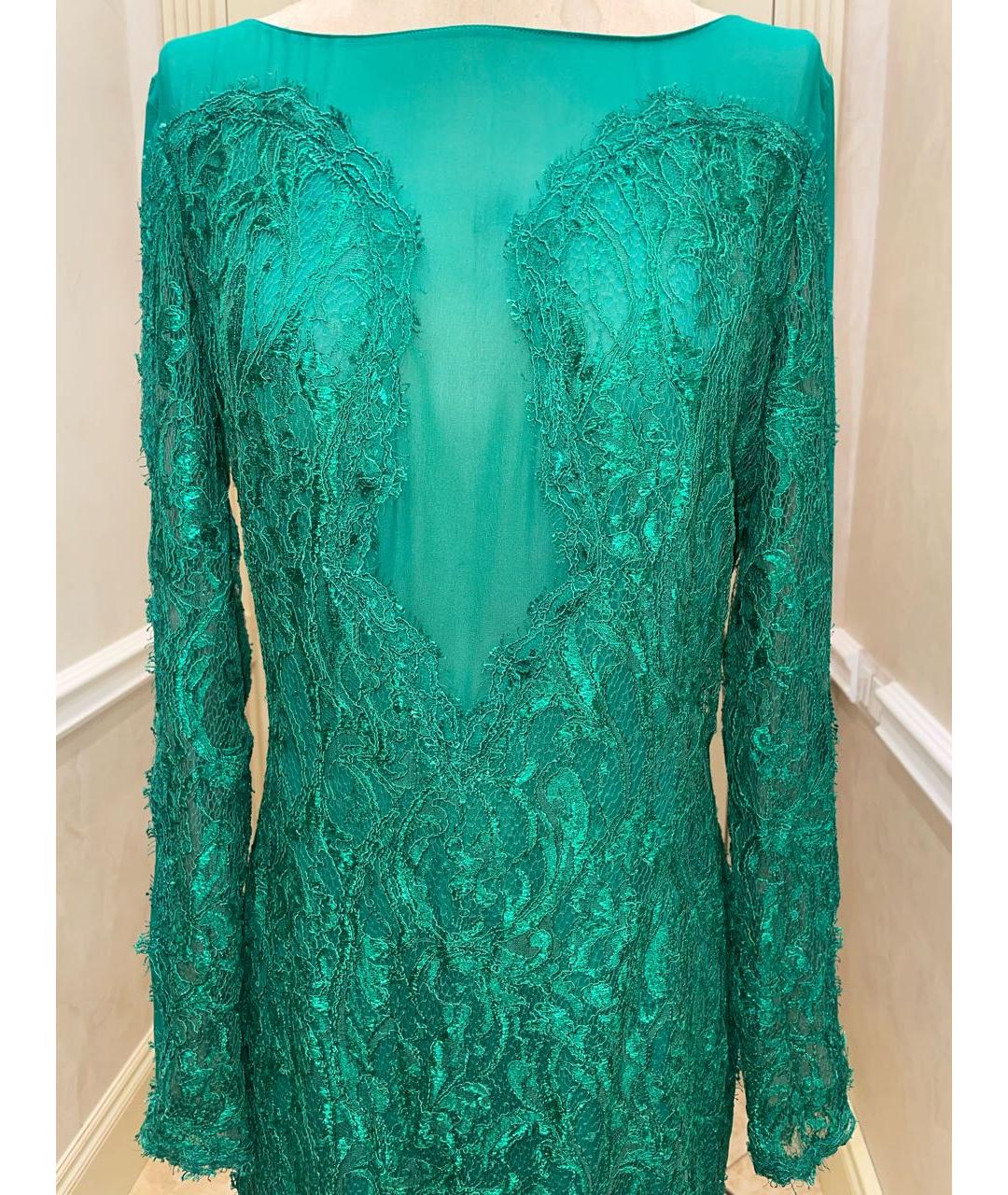 EMILIO PUCCI Зеленое шелковое вечернее платье, фото 4