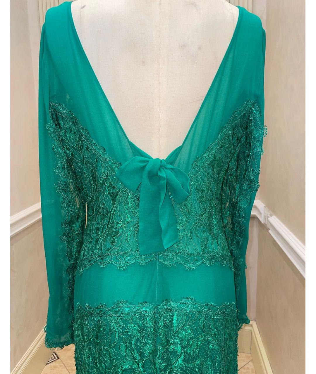 EMILIO PUCCI Зеленое шелковое вечернее платье, фото 3