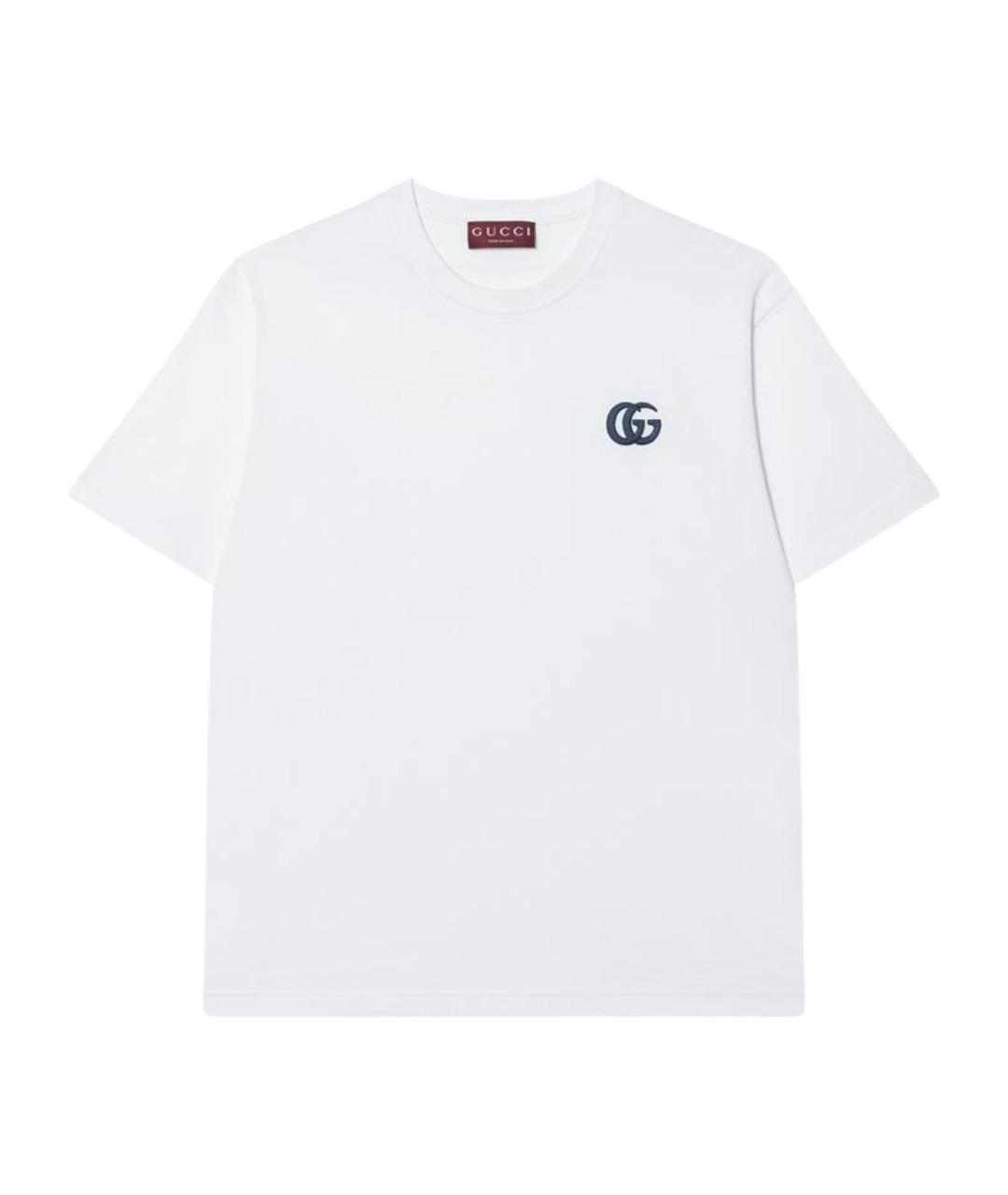 GUCCI Белая хлопковая футболка, фото 1